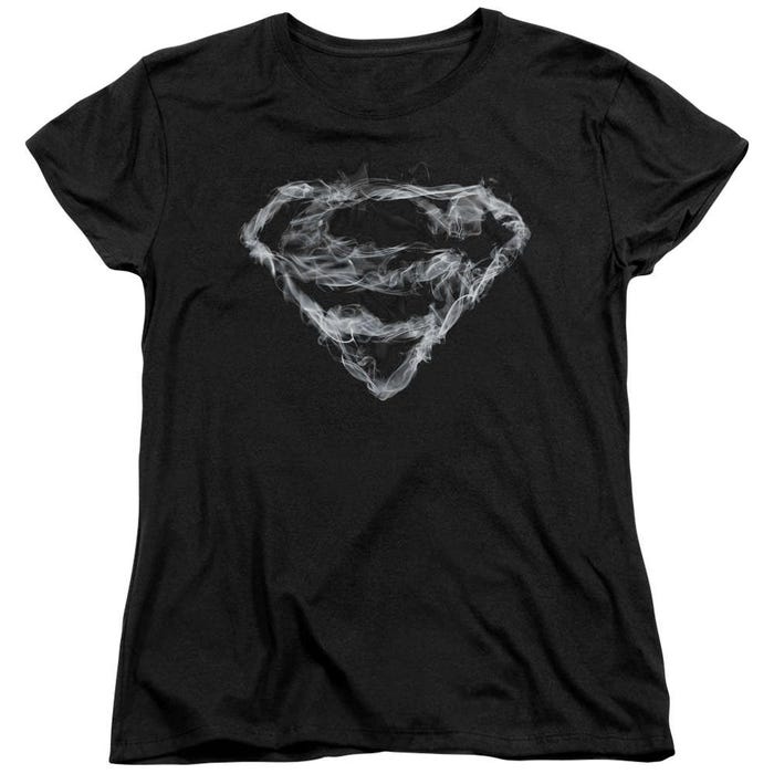 Superman Smoking Shield Womens T-Shirt