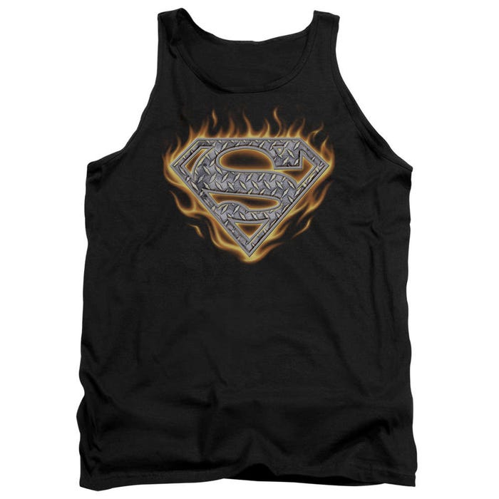 Superman Steel Fire Shield Tank Top