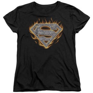 Superman Steel Fire Shield Women's T-Shirt