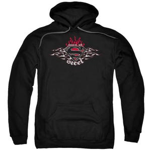 Superman Steel Flames Shield Hoodie