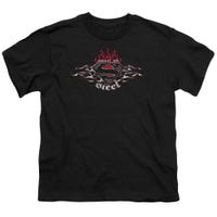 Superman Steel Flames Shield Kids T-Shirt