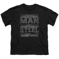 Superman Steel Text Kids T-Shirt