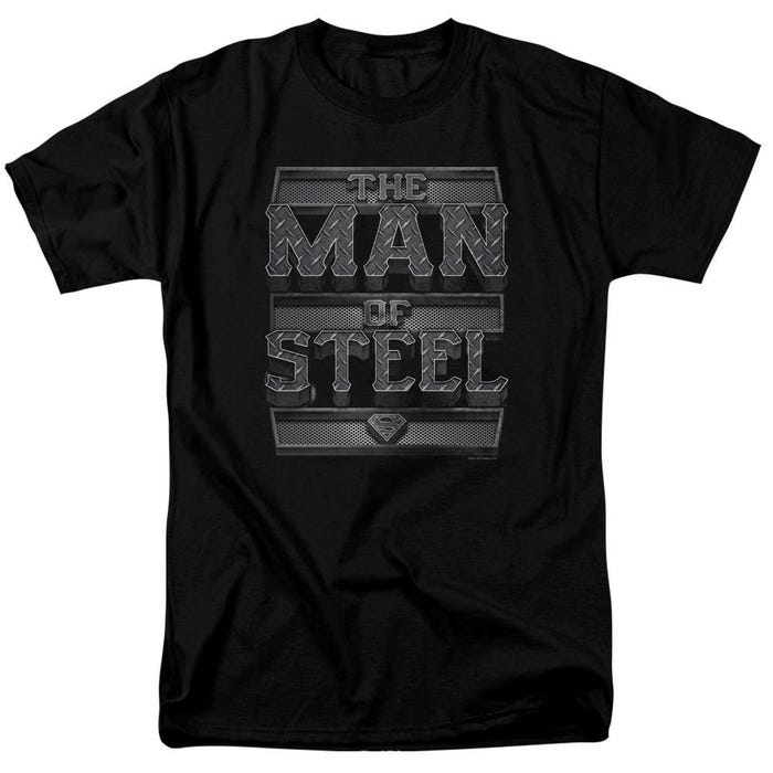 Superman Steel Text T-Shirt