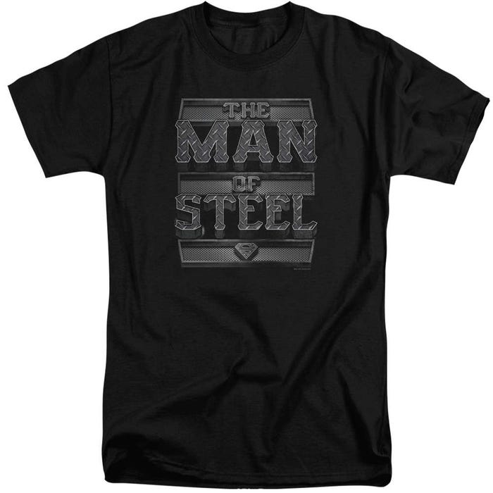 Superman Steel Text Tall T-Shirt