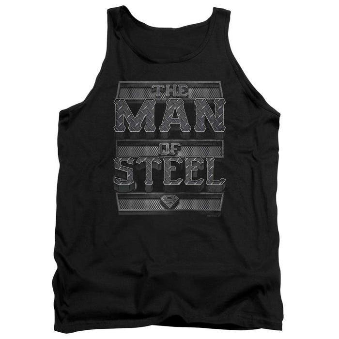 Superman Steel Text Tank Top