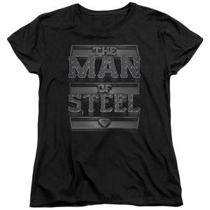 Superman Steel Text Women's T-Shirt