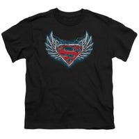 Superman Steel Wings Logo Kids T-Shirt