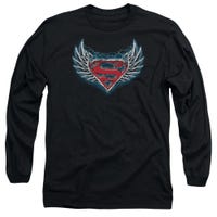 Superman Steel Wings Logo Long Sleeve Shirt