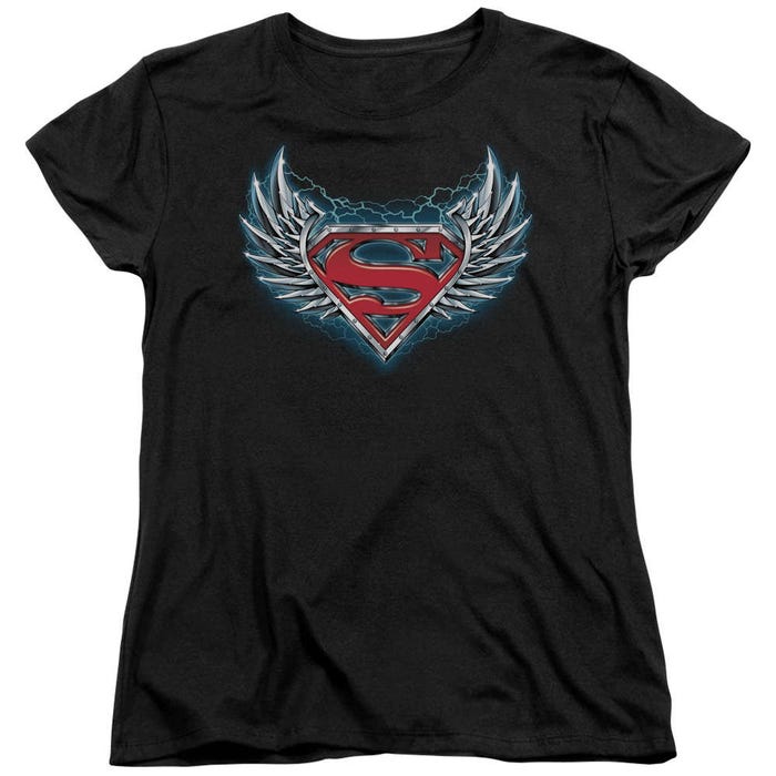 Superman Steel Wings Logo Womens T-Shirt