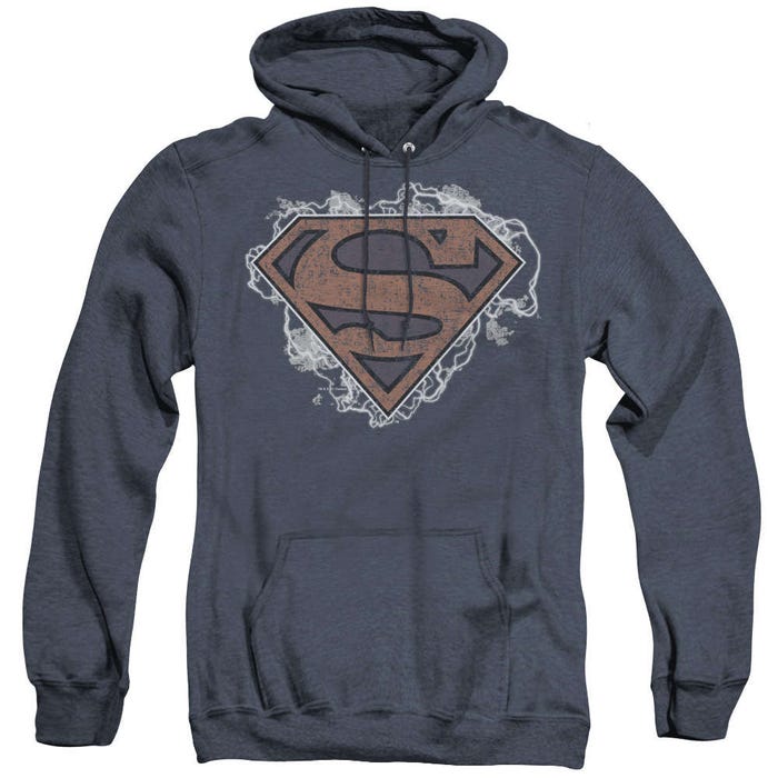 Superman Storm Cloud Supes Adult Heather Hoodie