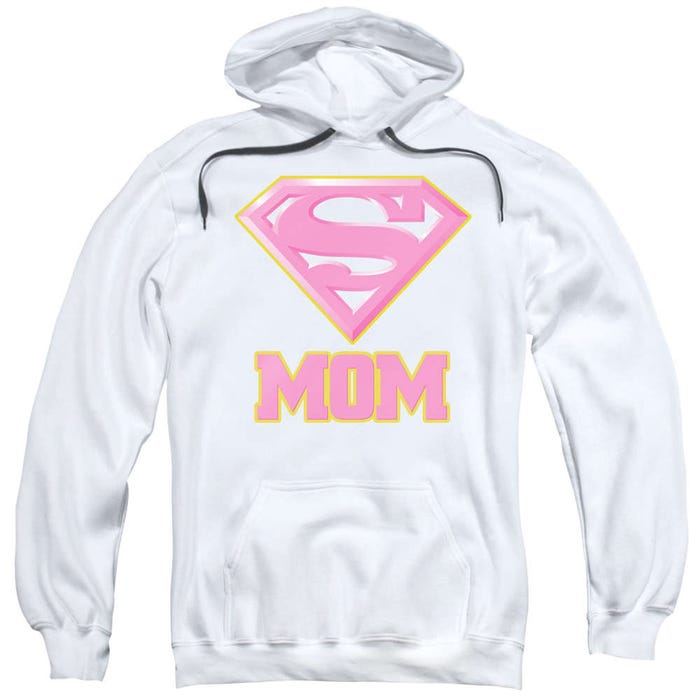 Superman Super Mom Pink Hoodie