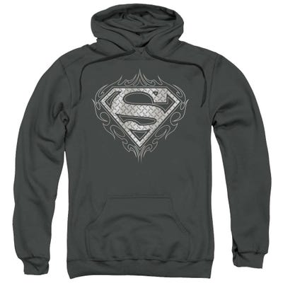 Superman Tribal Steel Logo Hoodie