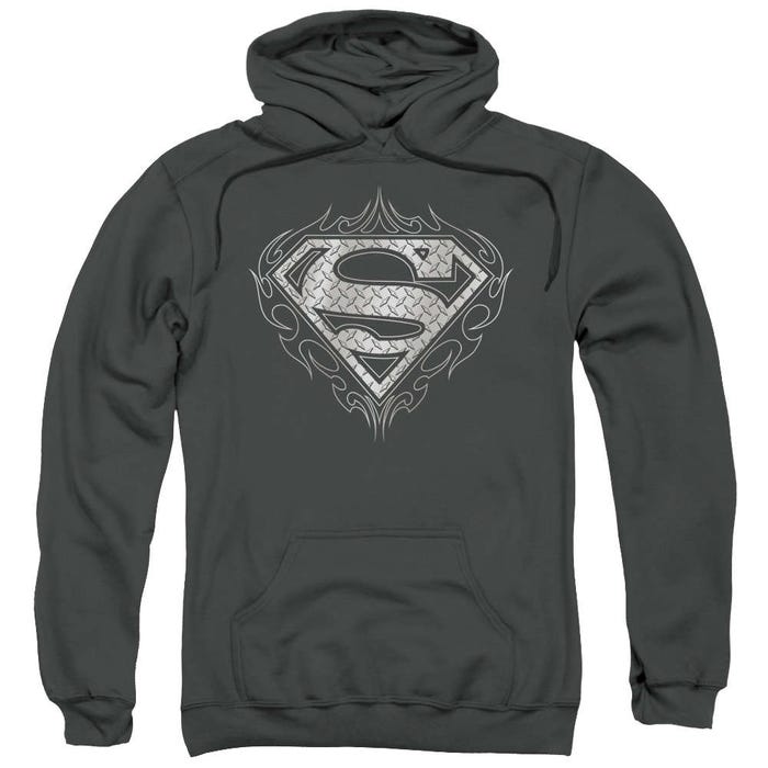 Superman Tribal Steel Logo Hoodie