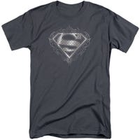 Superman Tribal Steel Logo Tall T-Shirt