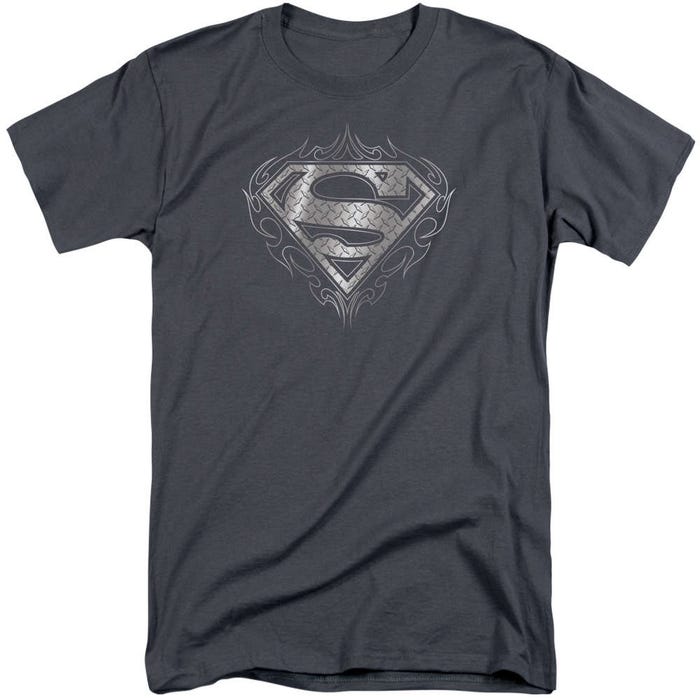 Superman Tribal Steel Logo Tall T-Shirt