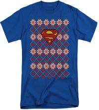 Superman Ugly Christmas Sweater Tall T-Shirt