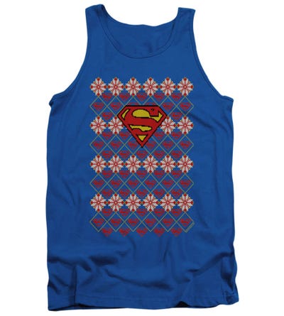 Superman Ugly Christmas Sweater Tank Top