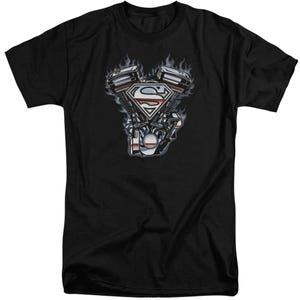 Superman V Twin Logo Tall T-Shirt