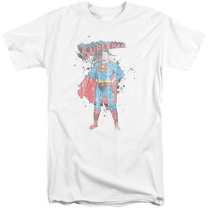 Superman Vintage Ink Splatter Tall T-Shirt