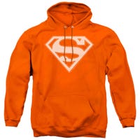 Superman White Shield on Orange Hoodie