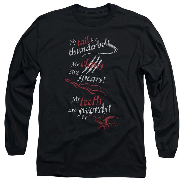 Tail Claws Teeth The Hobbit Long Sleeve Shirt