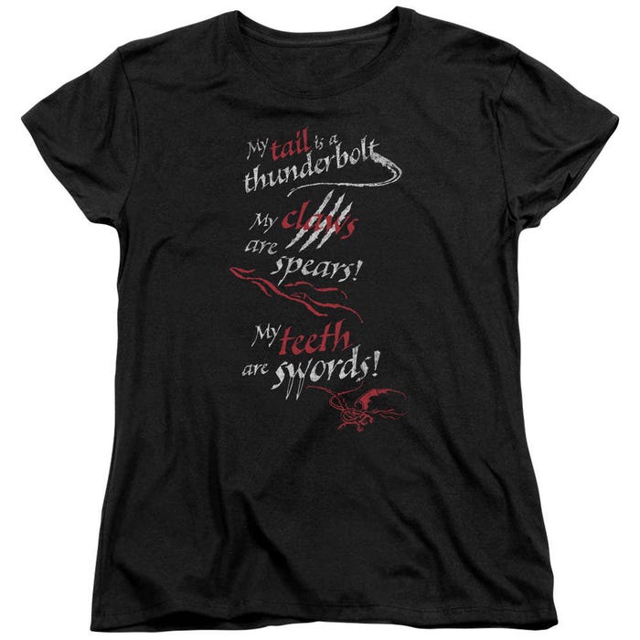 Tail Claws Teeth The Hobbit Womens T-Shirt