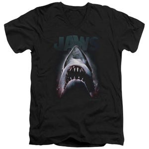 Terror In The Deep Jaws V-Neck T-Shirt