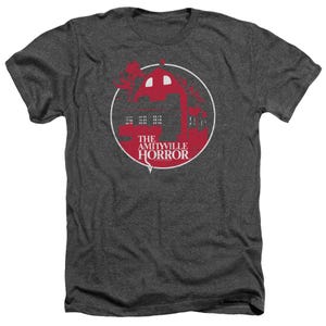 The Amityville Horror Red House Circle Logo Heather T-Shirt