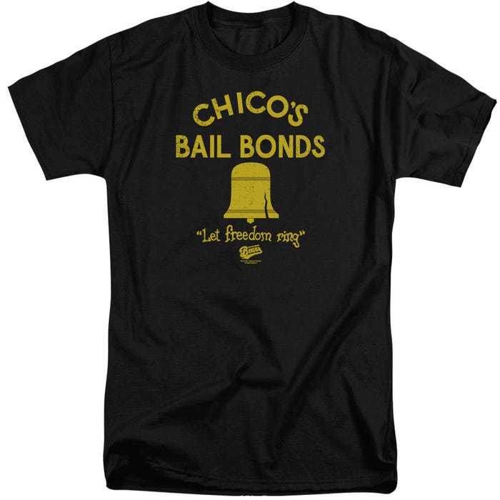 The Bad News Bears Chico's Bail Bonds Let Freedom Ring Tall T-Shirt