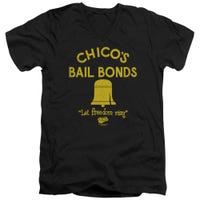 The Bad News Bears Chico's Bail Bonds Let Freedom Ring V-Neck T-Shirt