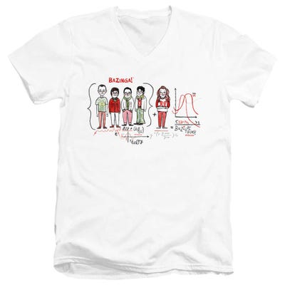 The Big Bang Theory Bazinga Equation V-Neck T-Shirt