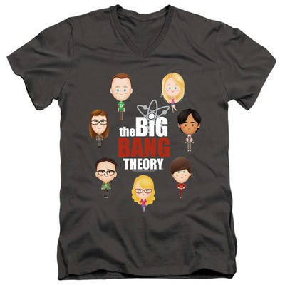 The Big Bang Theory Emojis V-Neck T-Shirt