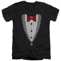 The Big Bang Theory Pixelated Tux V-Neck T-Shirt