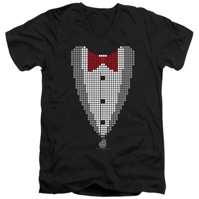 The Big Bang Theory Pixelated Tux V-Neck T-Shirt