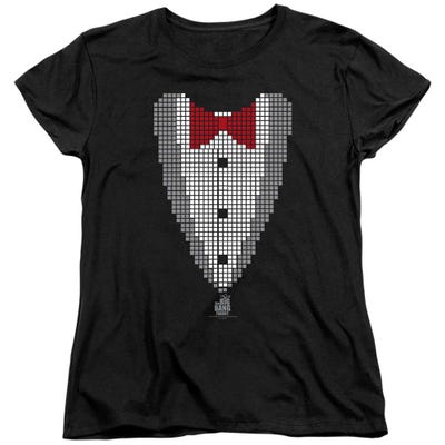 The Big Bang Theory Pixelated Tux Womens T-Shirt