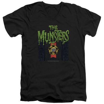 The Munsters 50 Year Logo V-Neck T-Shirt