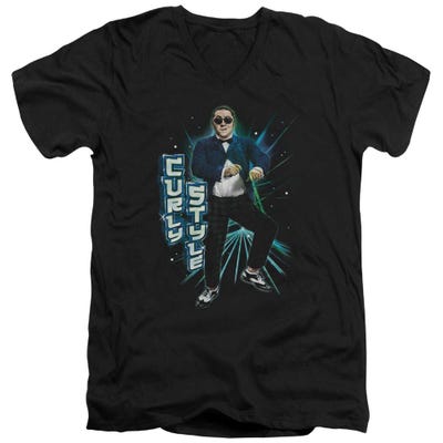 The Three Stooges Curly Style V-Neck T-Shirt