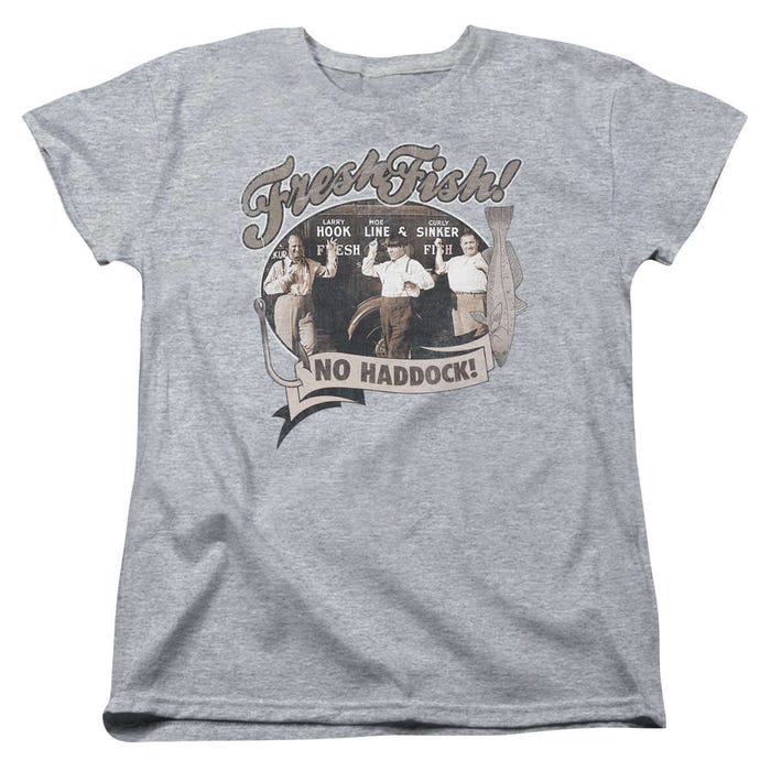 The Three Stooges Fresh Fish Womens T-Shirt
