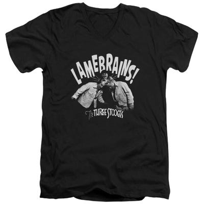 The Three Stooges Lamerbrians V-Neck T-Shirt