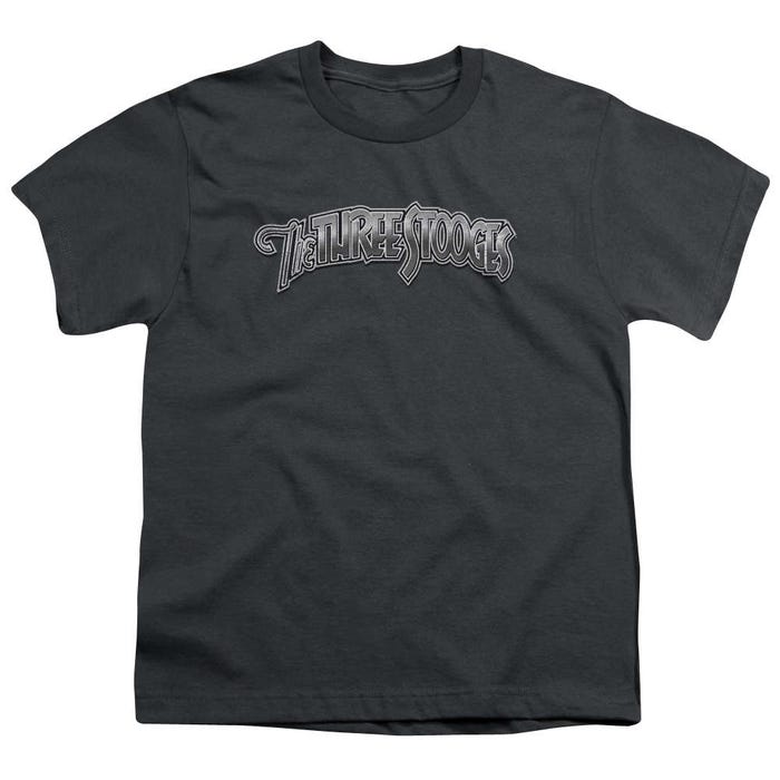 The Three Stooges Metallic Logo Kids T-Shirt