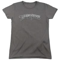 The Three Stooges Metallic Logo Womens T-Shirt