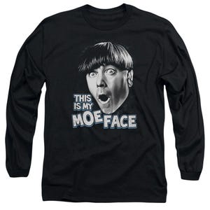 The Three Stooges Moe Face Long Sleeve Shirt