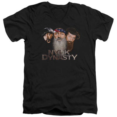 The Three Stooges Nyuk Dynasty V-Neck T-Shirt