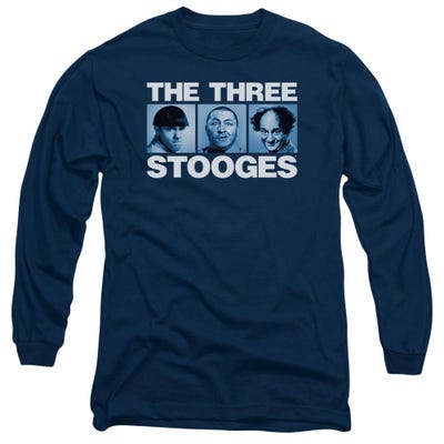 The Three Stooges Squares Long Sleeve Shirt