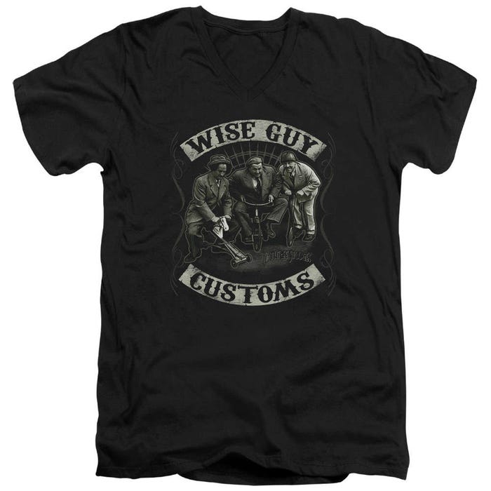 The Three Stooges Wise Guy Customs V-Neck T-Shirt