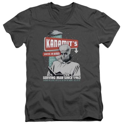 The Twilight Zone Kanamits Diner V-Neck T-Shirt