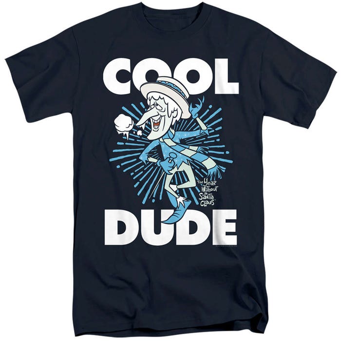 The Year Without a Santa Claus Cool Dude Navy Tall T-Shirt