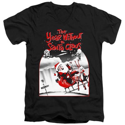 The Year Without a Santa Claus Poster V-Neck T-Shirt