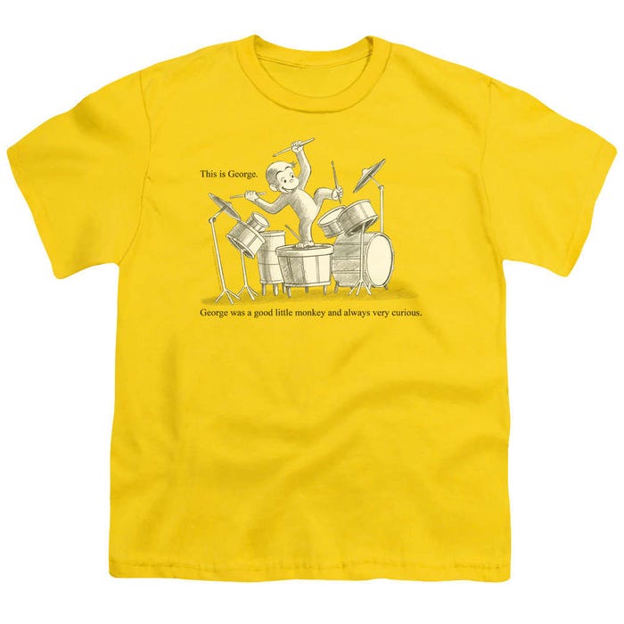 This is Curious George Banging on Drums Kids T-Shirt