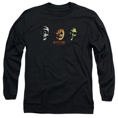 Three Masks Halloween 3 Long Sleeve Shirt